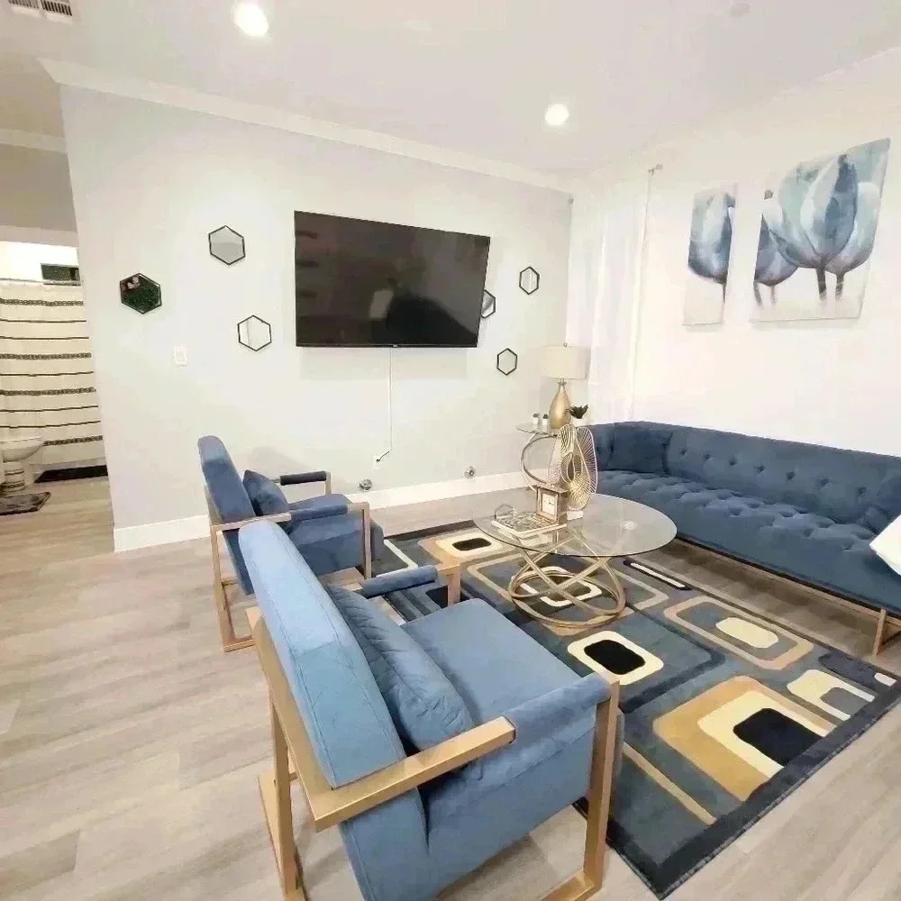 Blue Floral 3-Piece Canvas Painting Wall Art Set